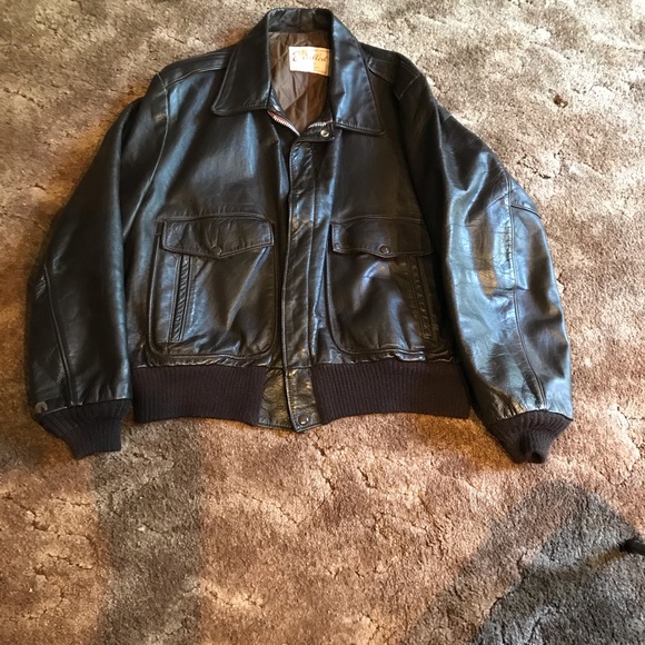 🇺🇸ALS🇺🇸 EUC Black Leather Jacket Size 48R - Picture 2 of 14